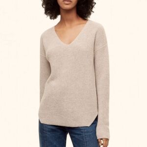 Aritzia Wilfred 100% Merino wool Wolter Sweater in Cream size Small
